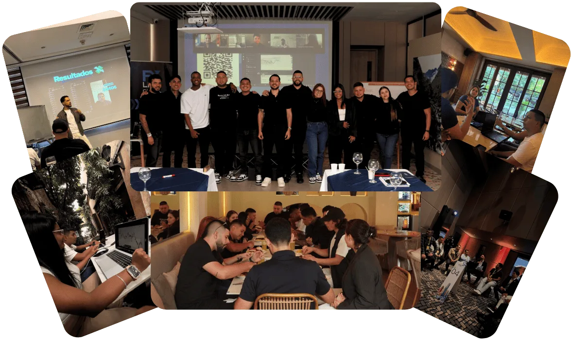 Equipo y comunidad ODÓS en eventos presenciales, sesiones de trading y encuentros